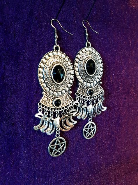 Wiccan Elegance: Enhance your Craft with Lunar Witchcraft Earrings